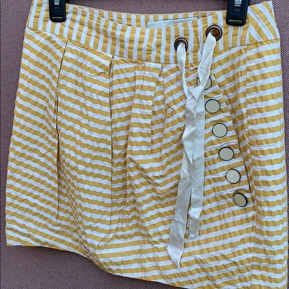 Anthropologie Leifsdottir Striped Cotton‎ Skirt - Picture 1 of 11